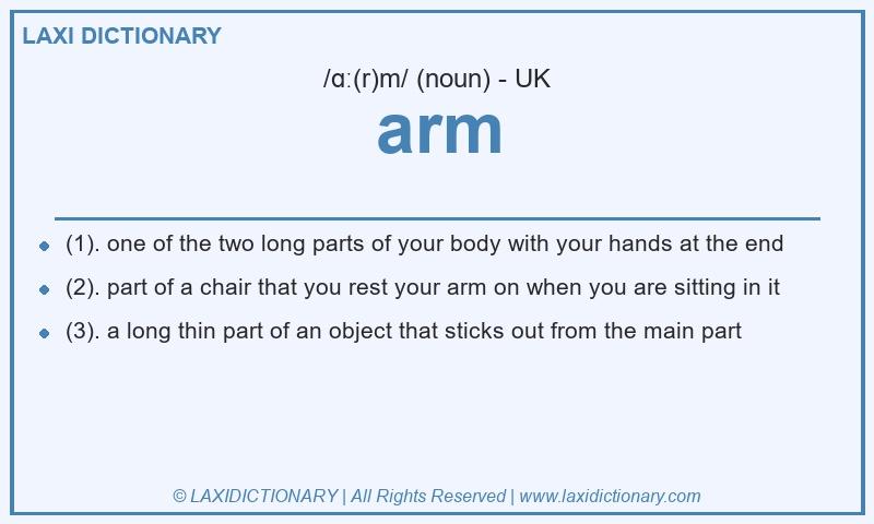 Definition arm in British English