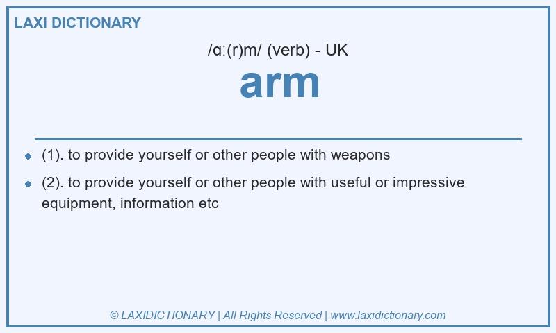 Definition arm in British English