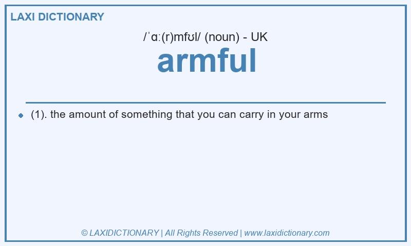 Definition armful in British English