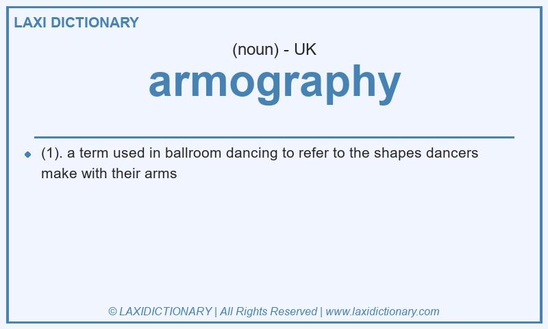 Definition armography in British English