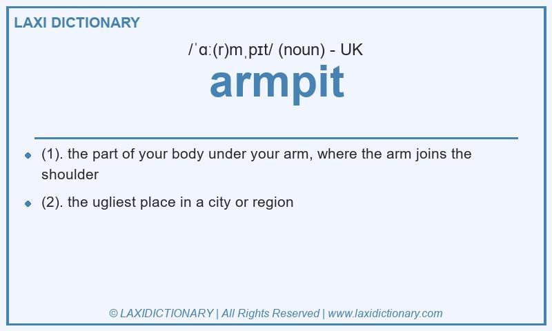 Definition armpit in British English