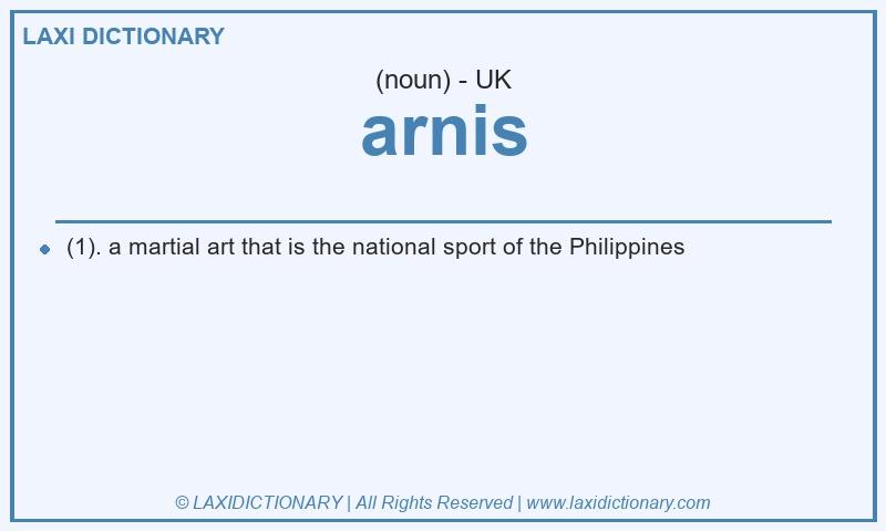 Definition arnis in British English