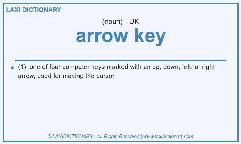 Definition arrow key in British English