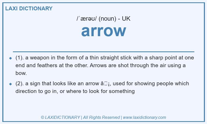 Definition arrow in British English