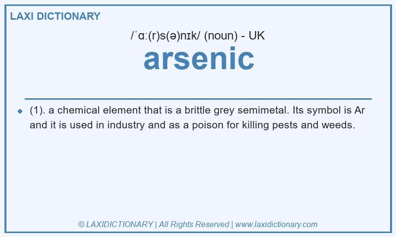 Definition arsenic in British English