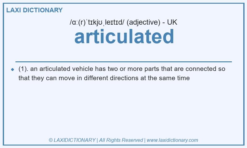 Definition articulated in British English
