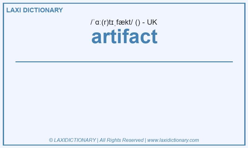 Definition artifact in British English