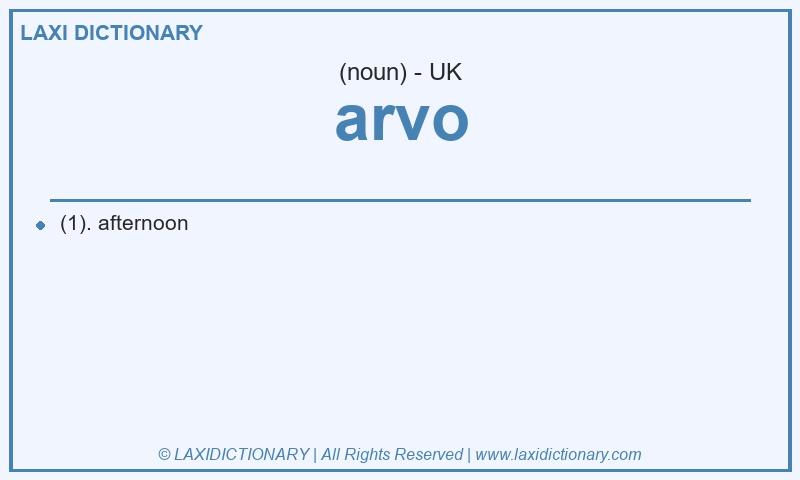 Definition arvo in British English