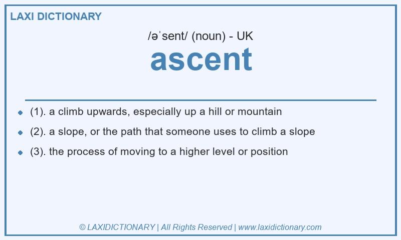 Definition ascent in British English
