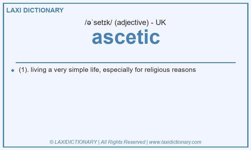 Definition ascetic in British English