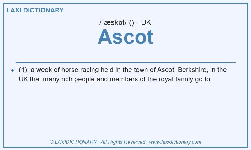Definition Ascot in British English