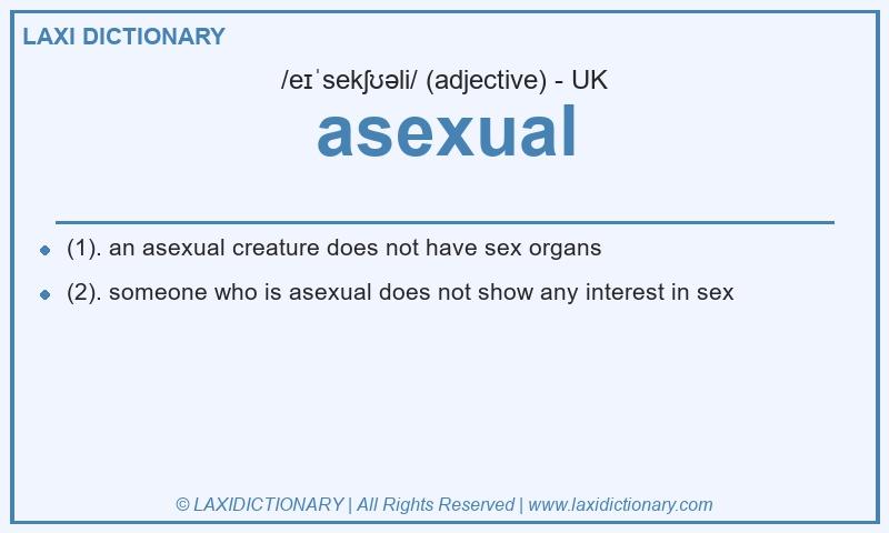 Definition asexual in British English