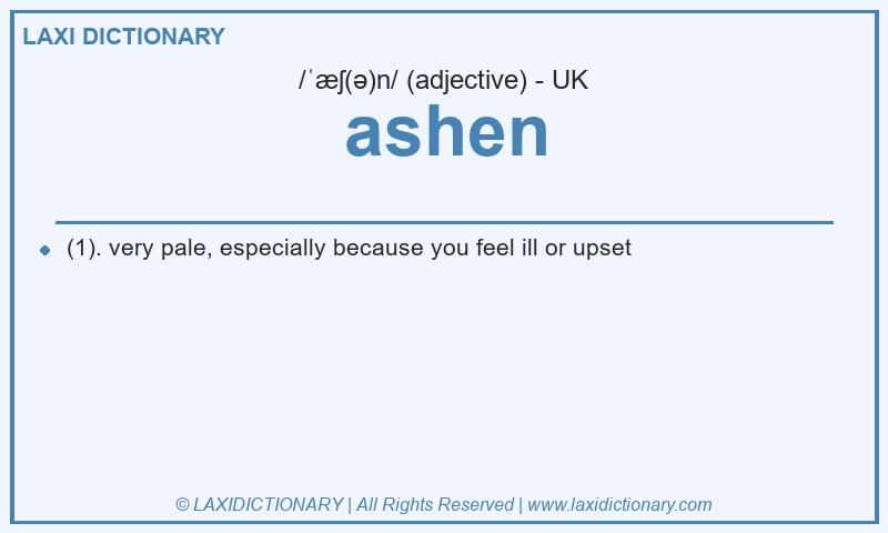 Definition ashen in British English