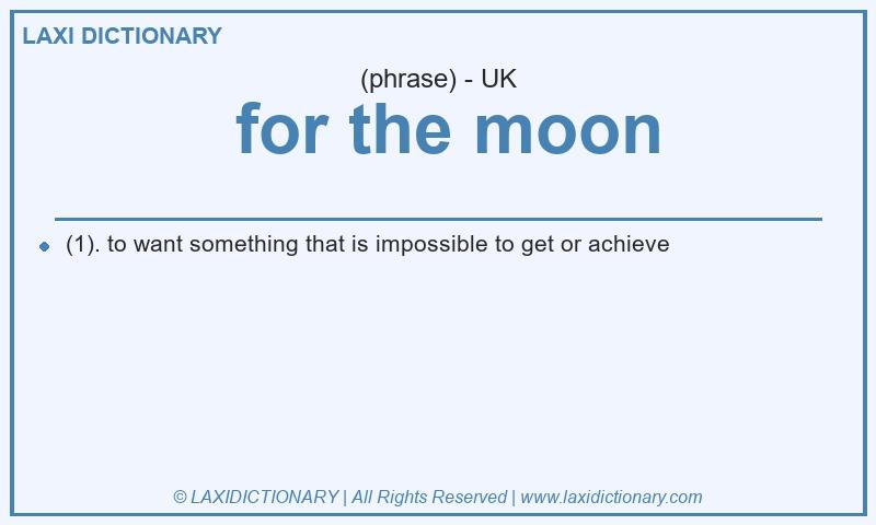 Definition  for the moon in British English