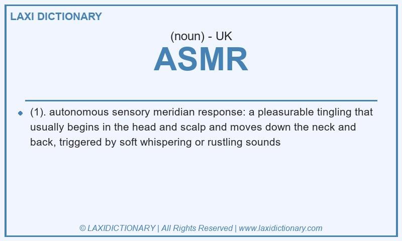 Definition ASMR in British English