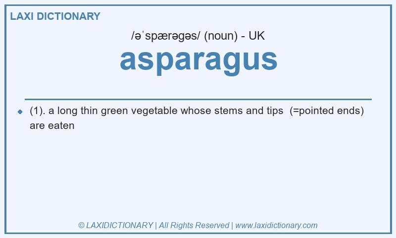 Definition asparagus in British English