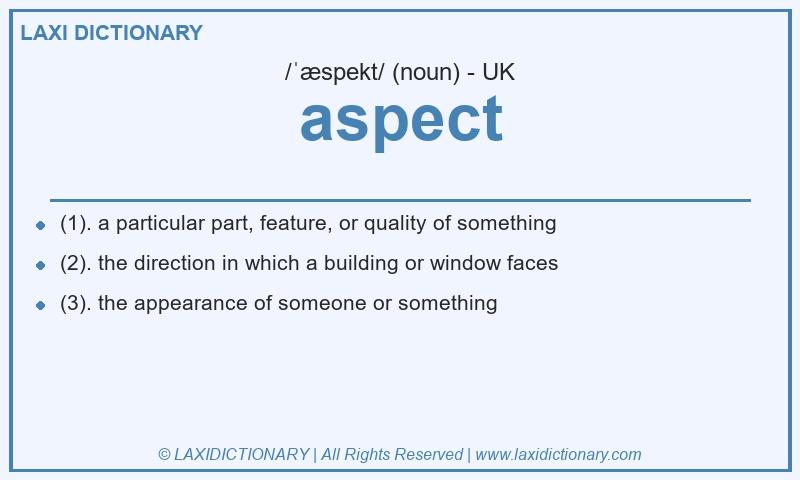 Definition aspect in British English