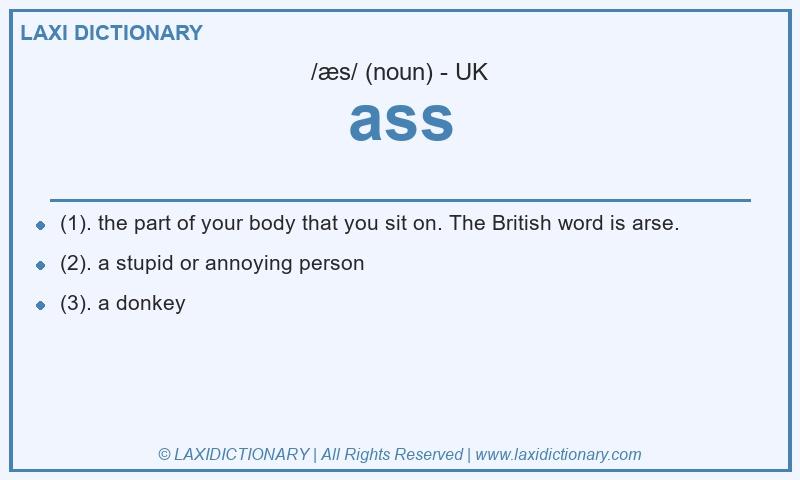 Definition ass in British English
