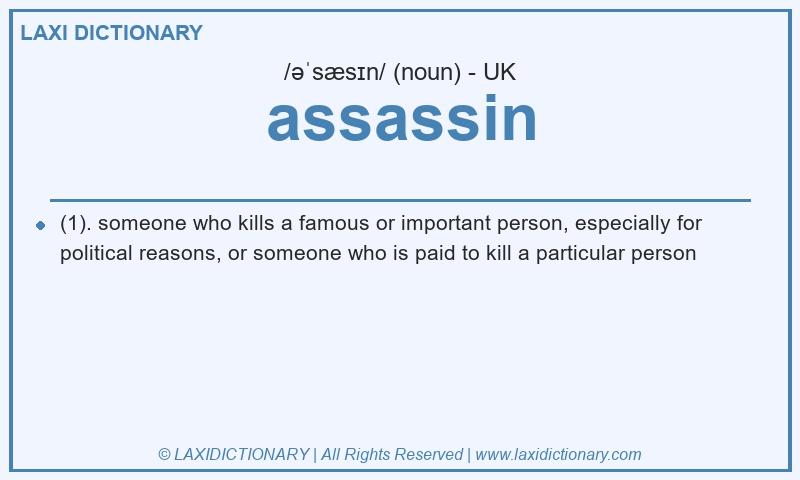 Definition assassin in British English