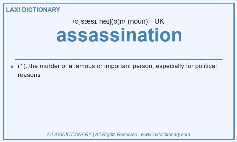 Definition assassination in British English