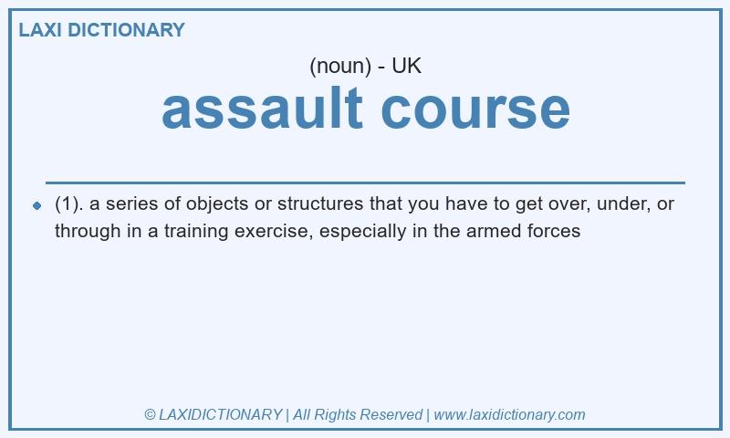 Definition assault course in British English