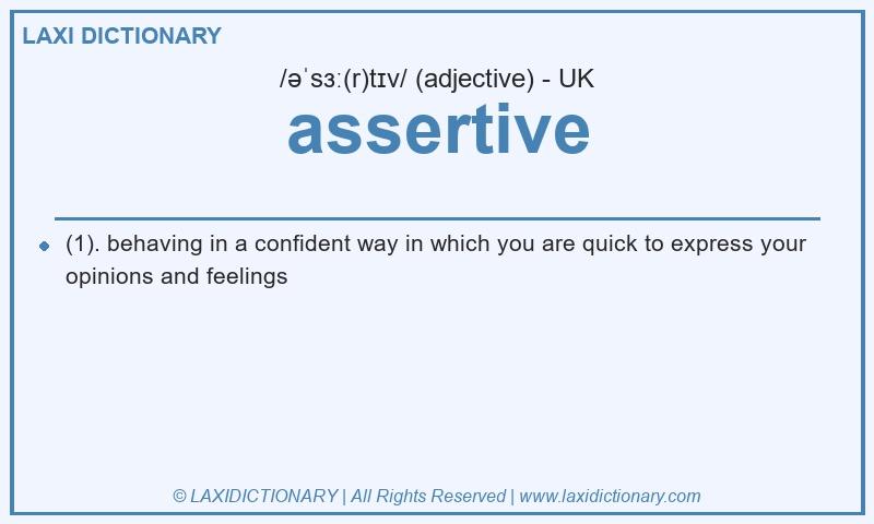Definition assertive in British English
