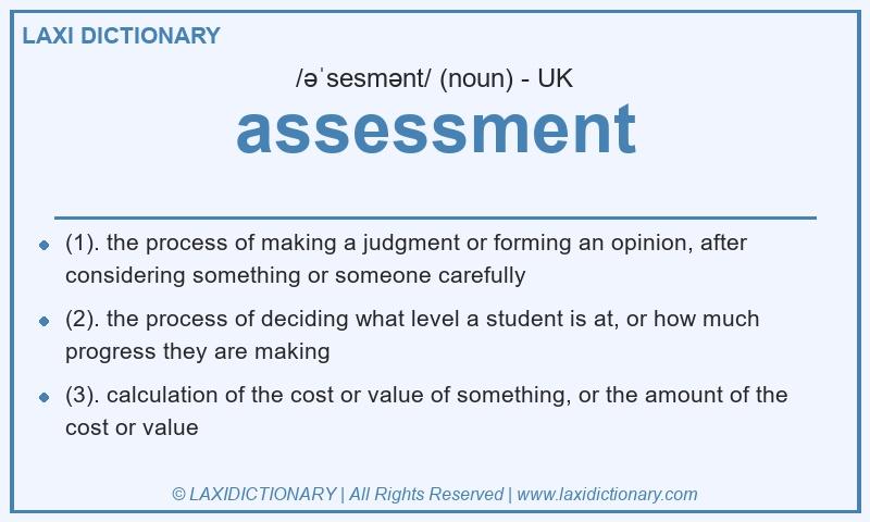 Definition assessment in British English