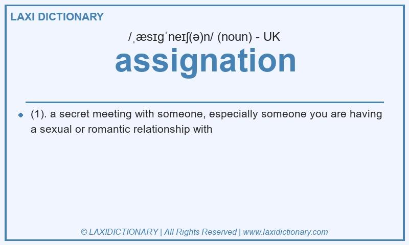 Definition assignation in British English
