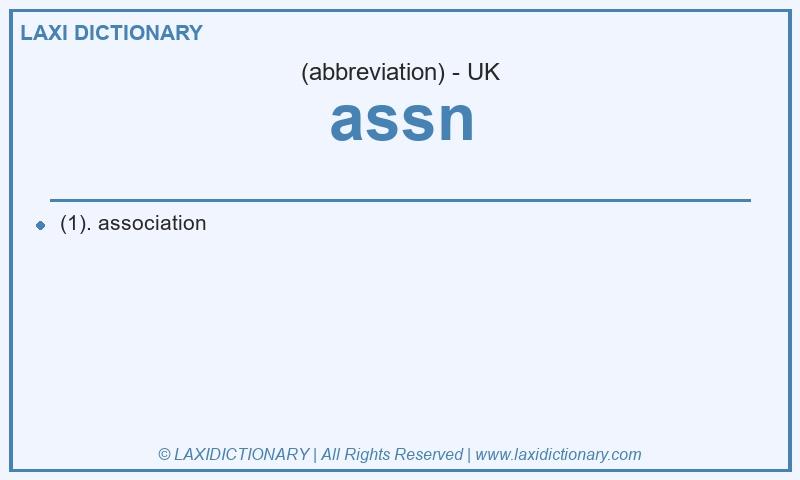Definition assn in British English