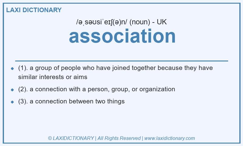 Definition association in British English