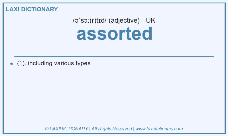 Definition assorted in British English