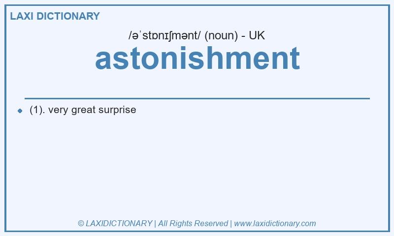 Definition astonishment in British English