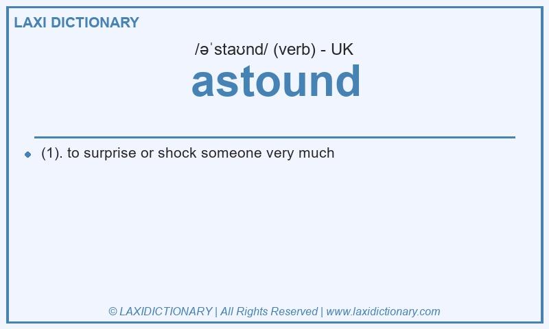 Definition astound in British English
