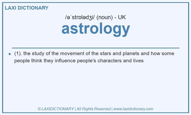 Definition astrology in British English