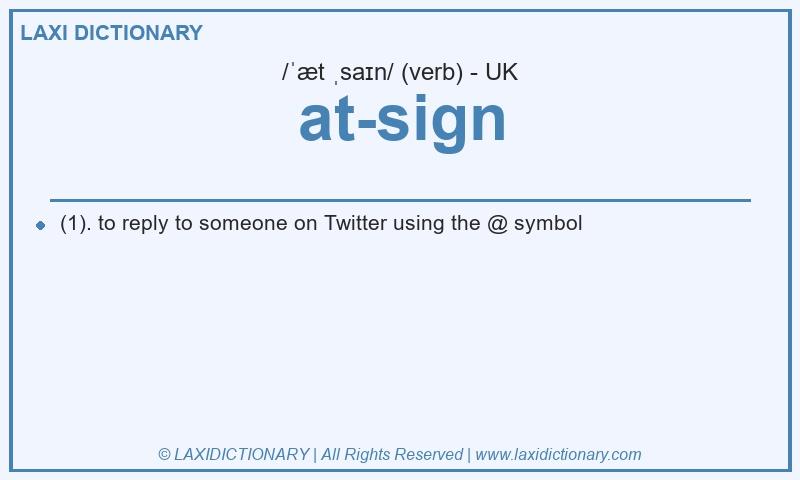 Definition at-sign in British English