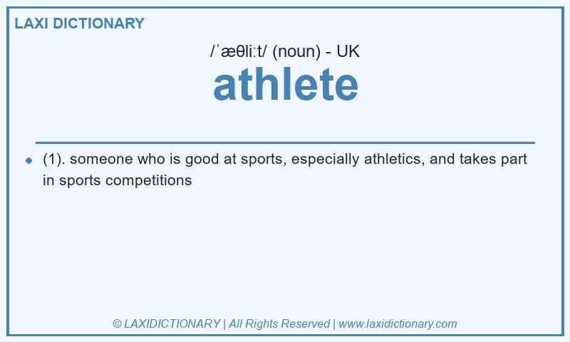 Definition athlete in British English