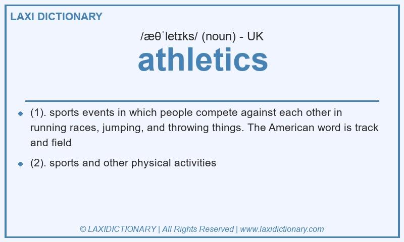 Definition athletics in British English