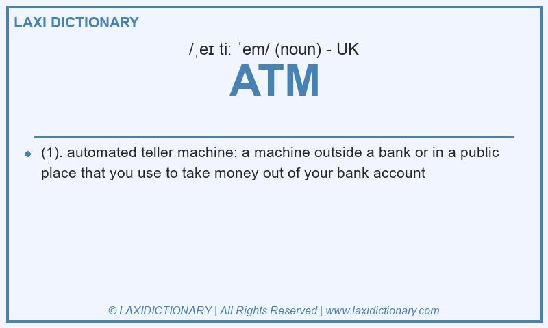 Definition ATM in British English