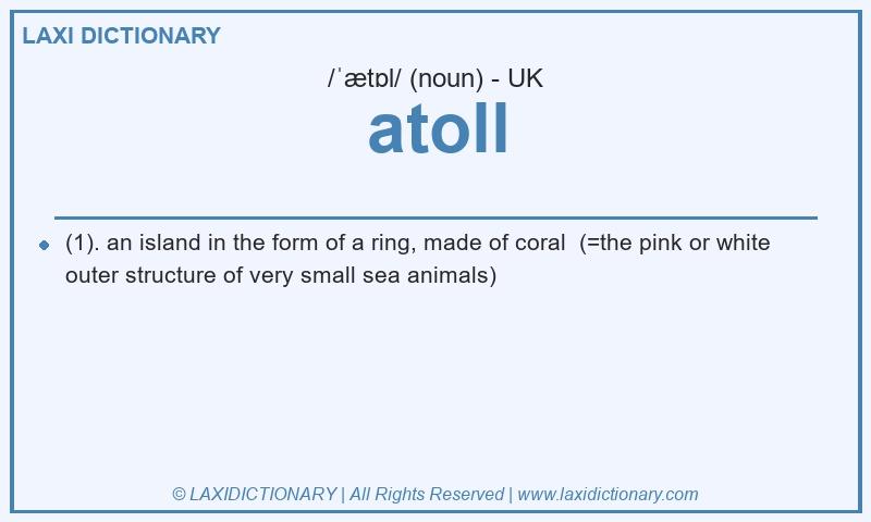 Definition atoll in British English