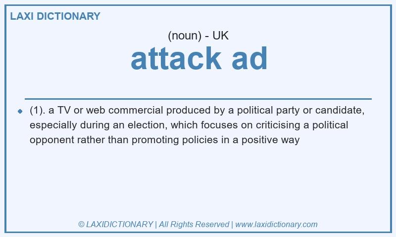 Definition attack ad in British English