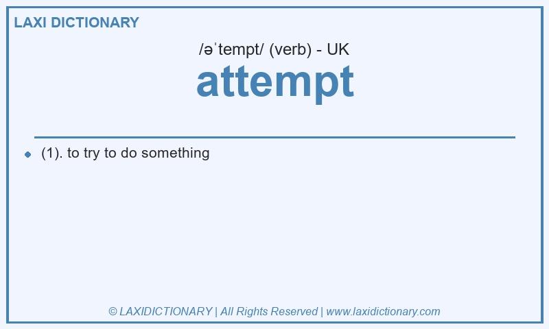 Definition attempt in British English