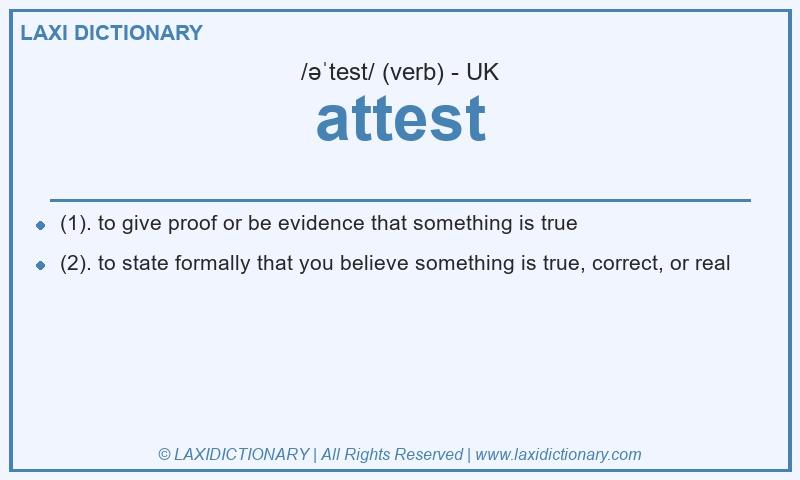 Definition attest in British English