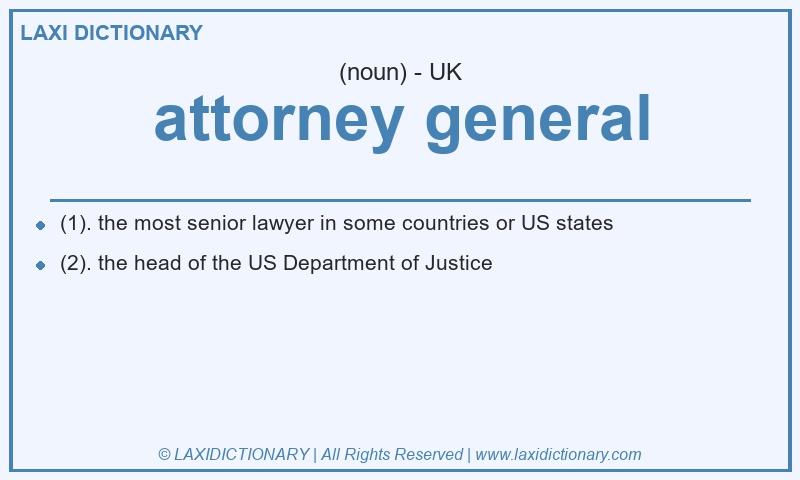 Definition attorney general in British English