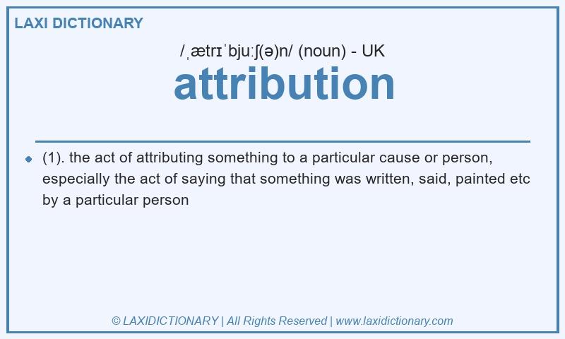 Definition attribution in British English