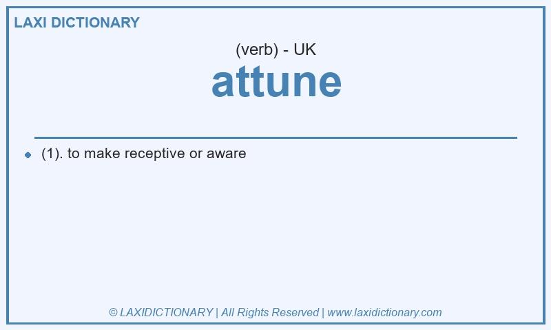 Definition attune in British English