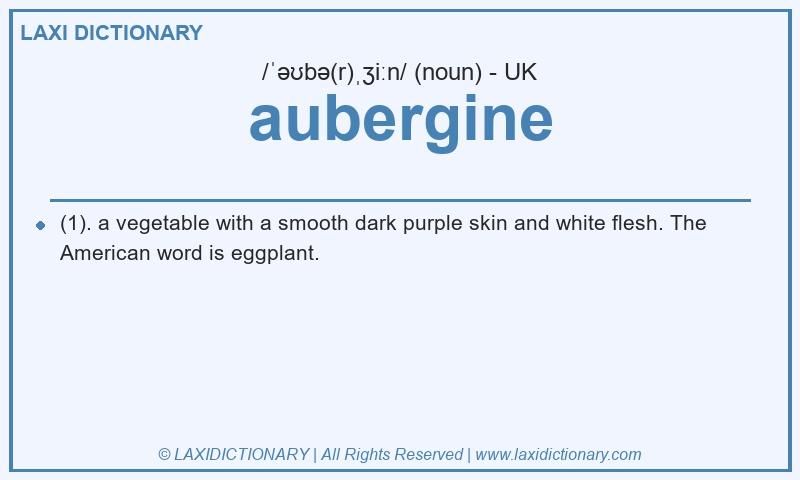 Definition aubergine in British English