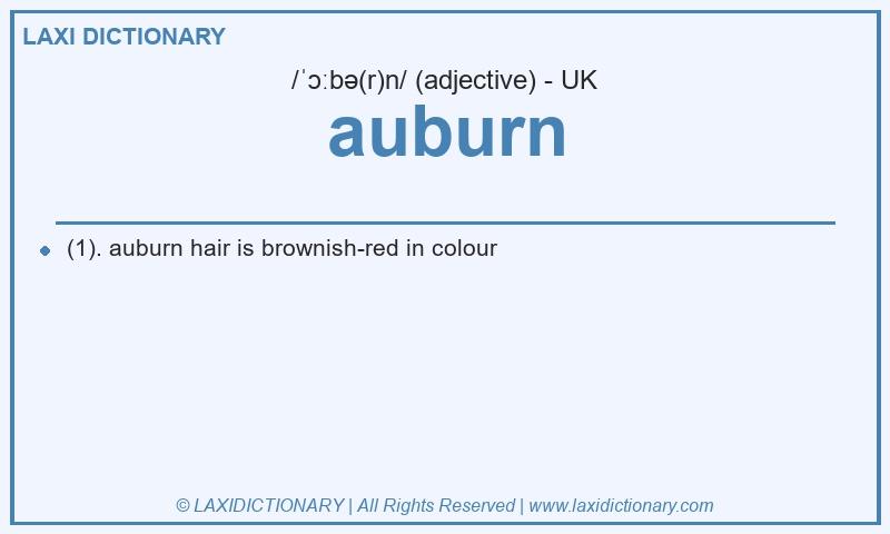 Definition auburn in British English