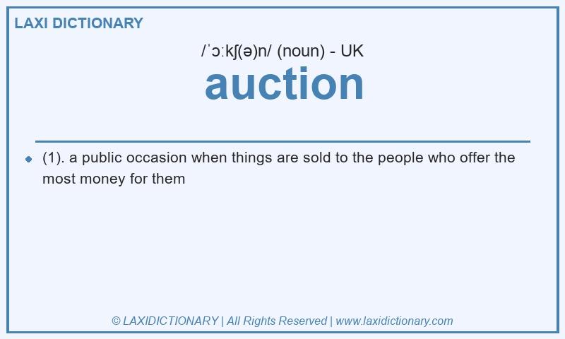 Definition auction in British English
