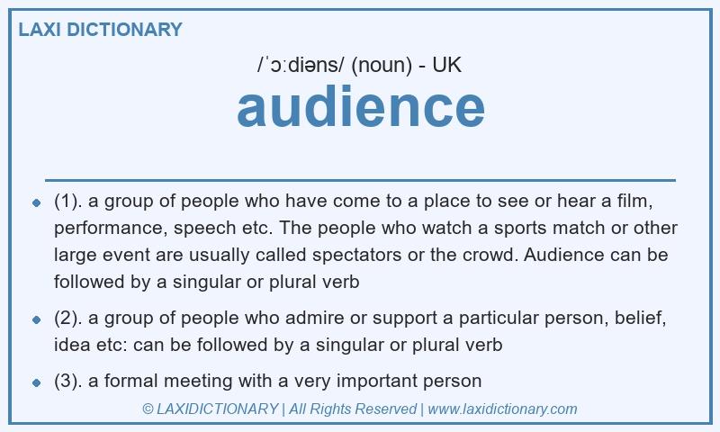 Definition audience in British English
