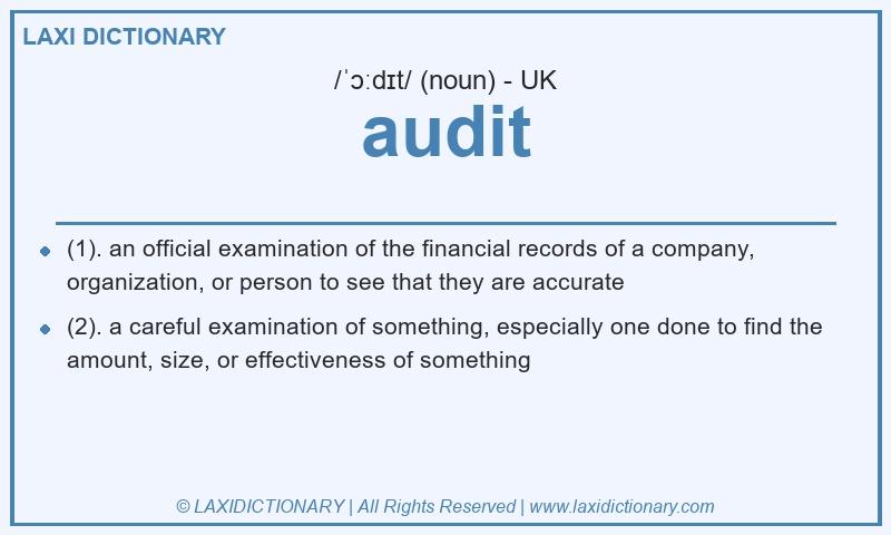 Definition audit in British English